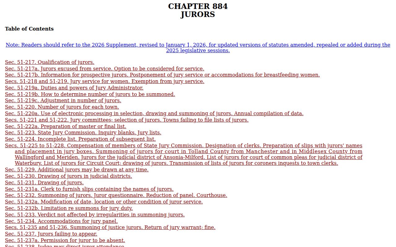 Connecticut statute page for infractions and payable violations connected to court charges after arrest