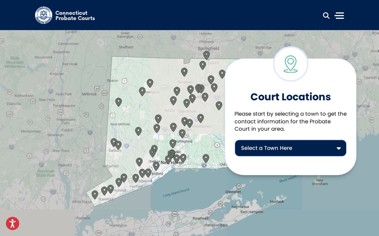 Fairfield County Probate Court district locator records