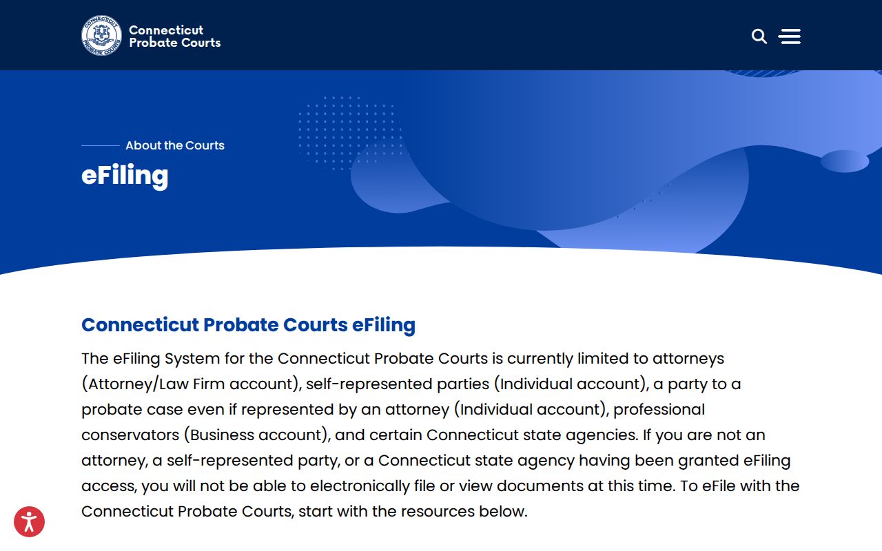 Fairfield County probate records eFiling overview