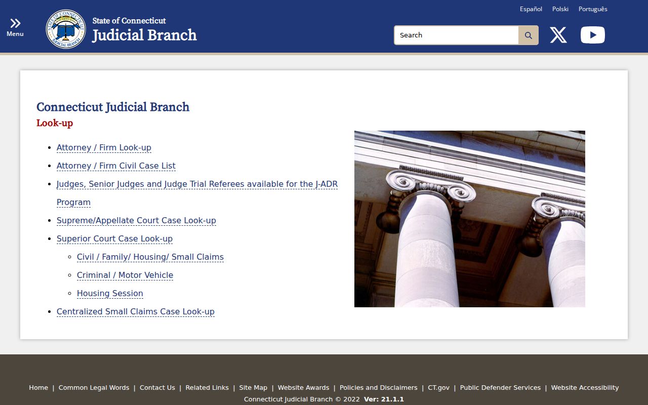 Fairfield County court records Judicial Branch lookup hub